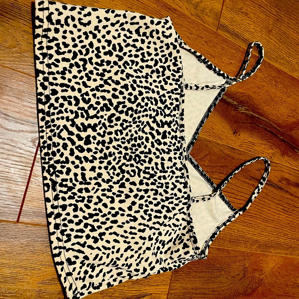 Leopard print crop top, size Small